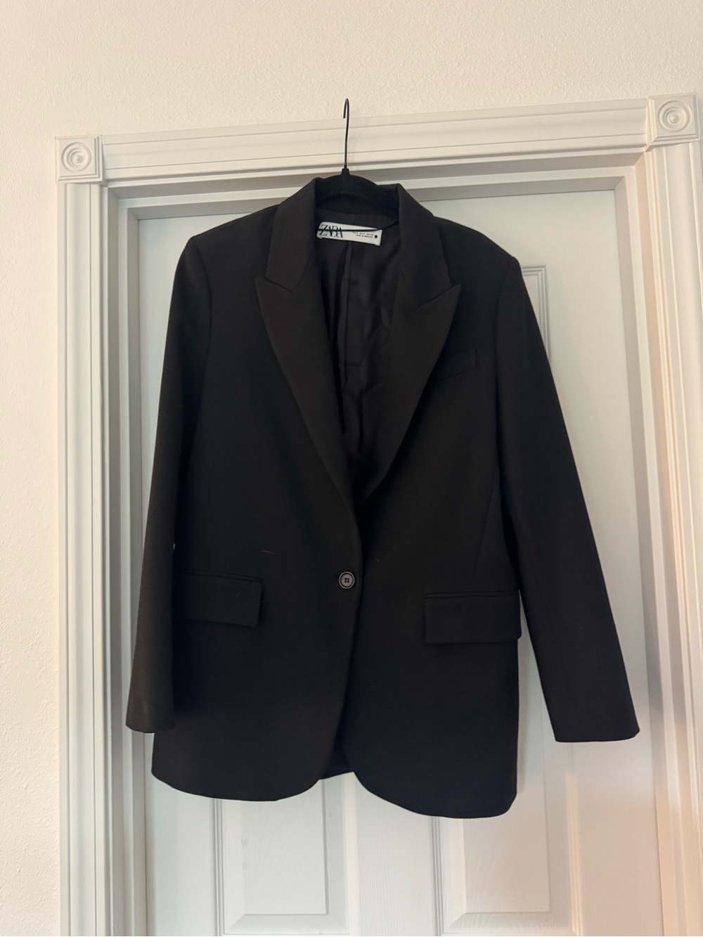 Black Women's Tailored Blazer Jacket - Zara